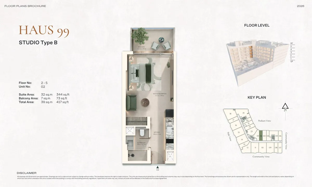 Floor plans: Studio